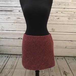 Old Navy Maroon/Pink Tweed Skirt